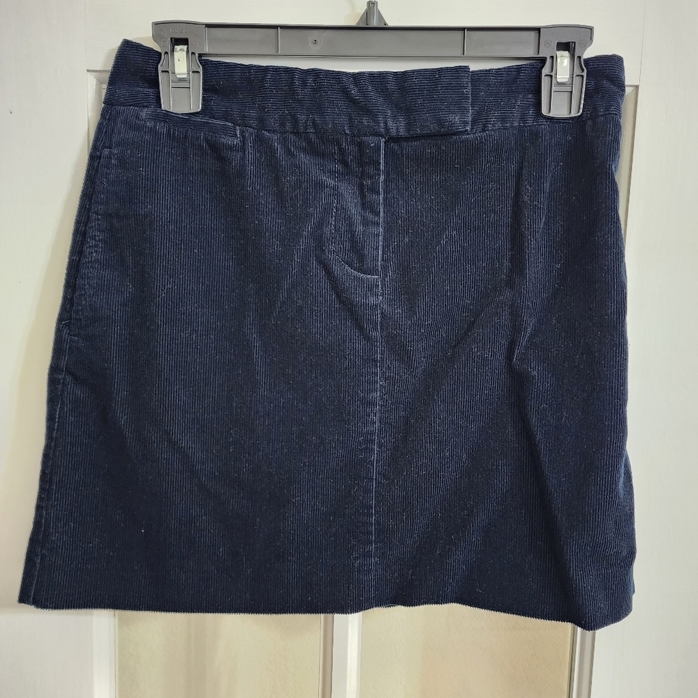 J.Crew Black Corduroy Mini Skirt Size 0 Style 86081 Classic Preppy
